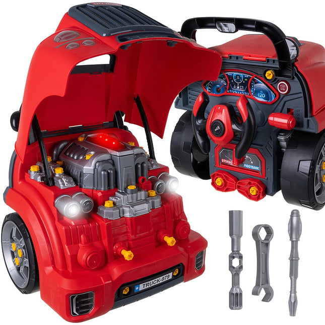 Kinder-Mechaniker-Set mit Auto und Motor – Lernspielzeug