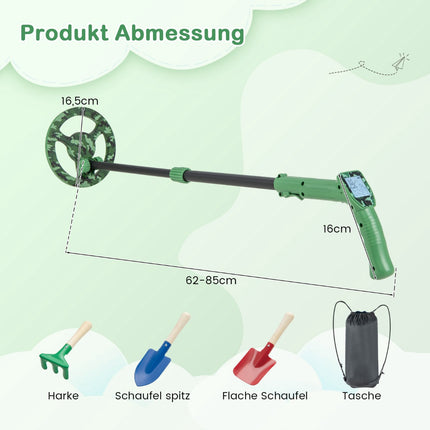 Kinder Metalldetektor, verstellbar 62–85 cm, LCD-Display