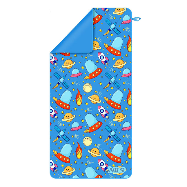 Kids Microfiber Towel, Space Print, 160 x 80 cm