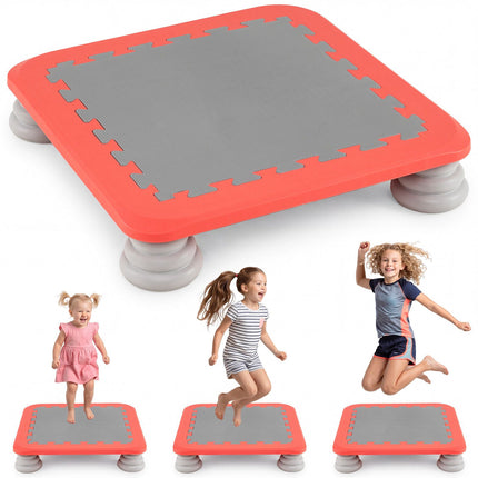 Kids Mini Trampoline, 25.5 Inch, Non-Slip, Red