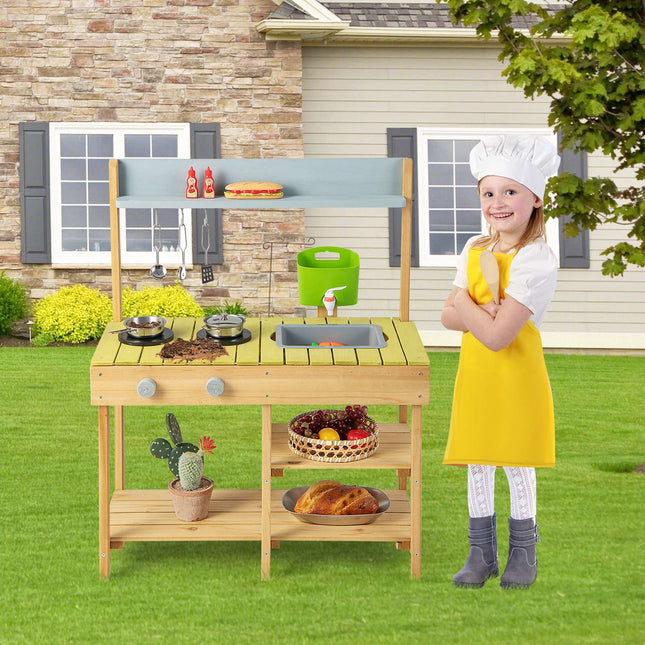 Kinder-Gartenküche mit Herdplatte, Holz, ab 3 Jahren