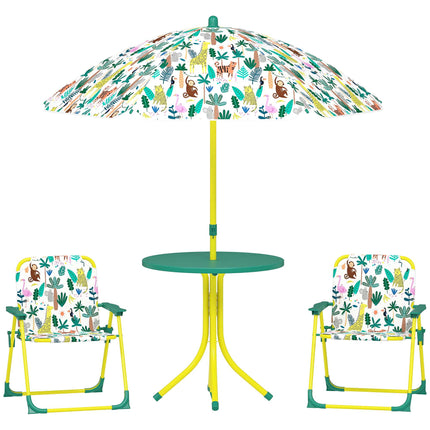 Kids' Outdoor Set with Table, 2 Chairs & Umbrella
