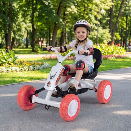 Kinder-Tret-Gokart, 4-Rad, 2-fach verstellbarer Sitz