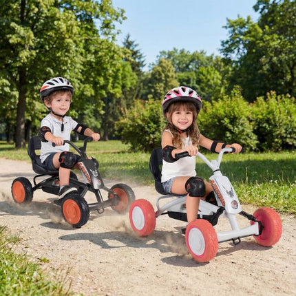 Kinder-Tret-Gokart, 4-Rad, 2-fach verstellbarer Sitz