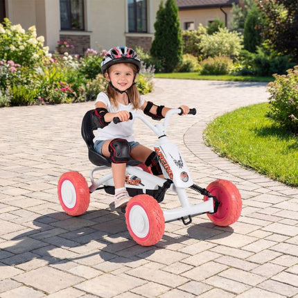Kinder-Tret-Gokart, 4-Rad, 2-fach verstellbarer Sitz