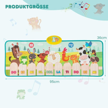 Kinder-Klaviermatte mit 10 Tiergeräuschen und 10 Liedern
