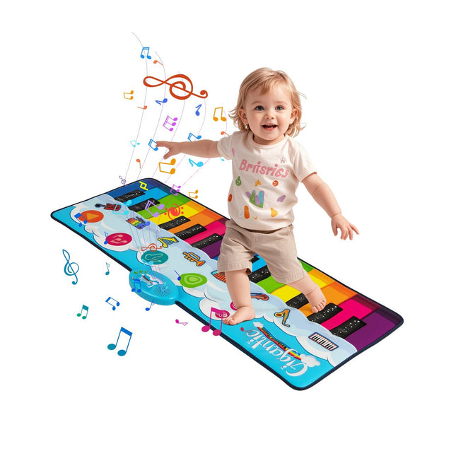 Kinderklaviermatte mit 8 Instrumenten, 24 Tasten, 120x47 cm