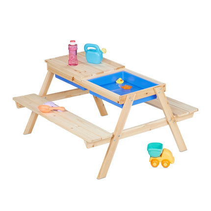 Kinder Picknickbank mit Wasser- & Sandspieltisch