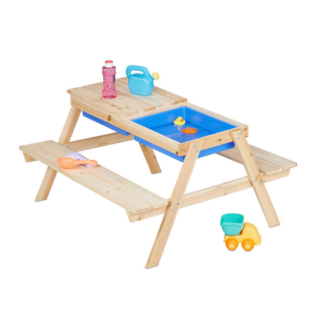 Kinder Picknickbank mit Wasser- & Sandspieltisch