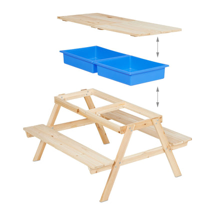 Kinder Picknickbank mit Wasser- & Sandspieltisch