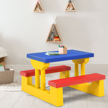 Kinderpicknicktisch-Set mit Schirm – Robust, einfacher Aufbau
