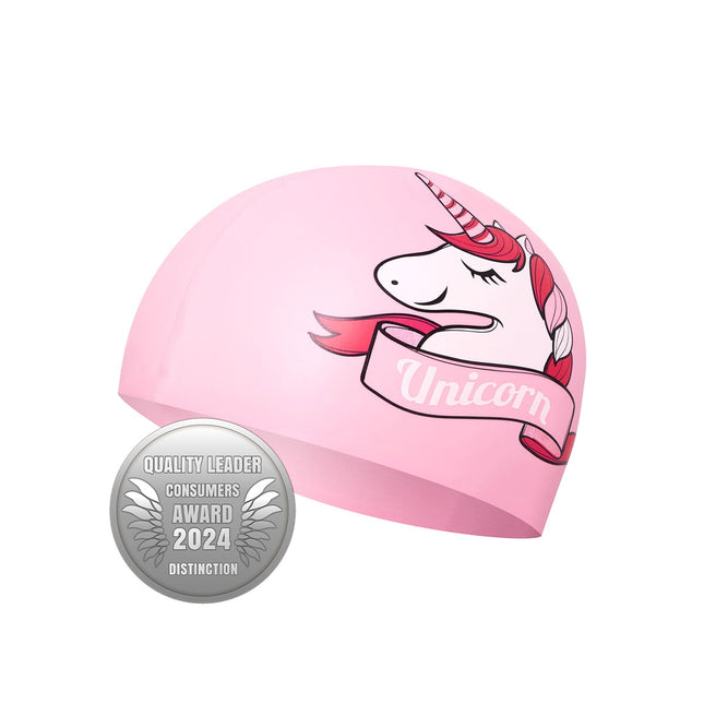 Kinder-Badekappe Pink – Einhorn-Design