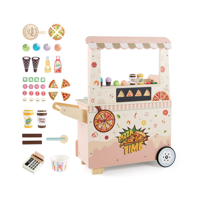Kinder-Pizza-Foodtruck-Spielset mit Magnettafel