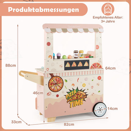 Kinder-Pizza-Foodtruck-Spielset mit Magnettafel