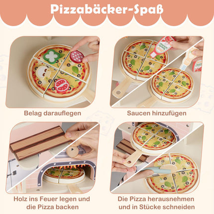 Kinder-Pizza-Foodtruck-Spielset mit Magnettafel
