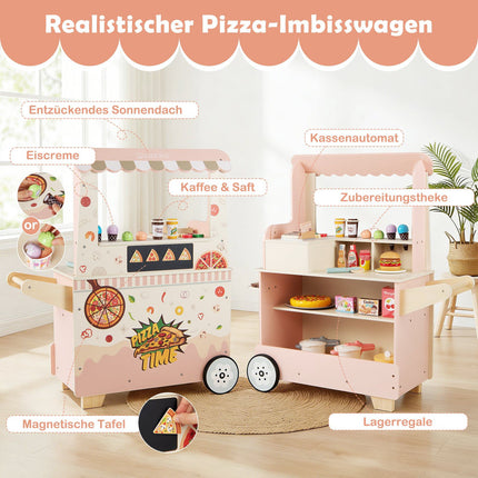 Kinder-Pizza-Foodtruck-Spielset mit Magnettafel