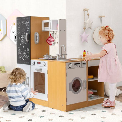 Kinder Spielküchen-Set, 3-teilig, Lichter Geräusche, Kreidetafel