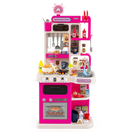 Kids' Play Kitchen Set with 54 Accessories, Pink, Ages 3+