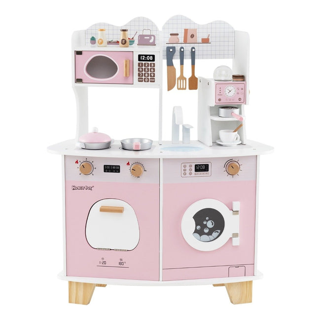 Kinder Spielküchen-Set mit Zubehör – Kaffeemaschine, Mikrowelle, Ofen