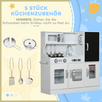 Kinder Spielküche mit Kreidetafel, Mikrowelle, Eiswürfelmaschine
