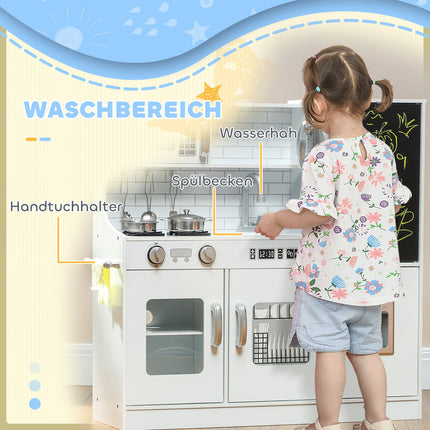 Kinder Spielküche mit Kreidetafel, Mikrowelle, Eiswürfelmaschine