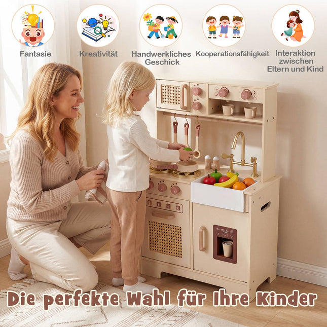 Kinder-Spielküche mit Licht & Sound, Backofen & Mikrowelle