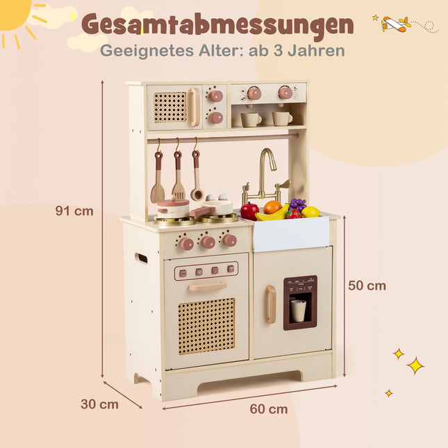 Kinder-Spielküche mit Licht & Sound, Backofen & Mikrowelle