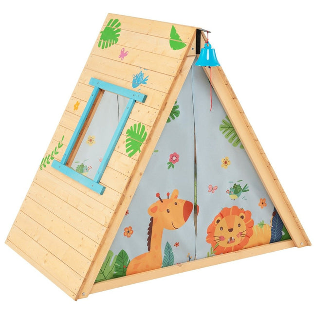 Kinderspielhaus mit Kletterwand, 115 x 77 x 100 cm