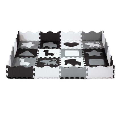 Kids' Playpen Puzzle Mat, Gray, 36 Pieces, 140x140cm