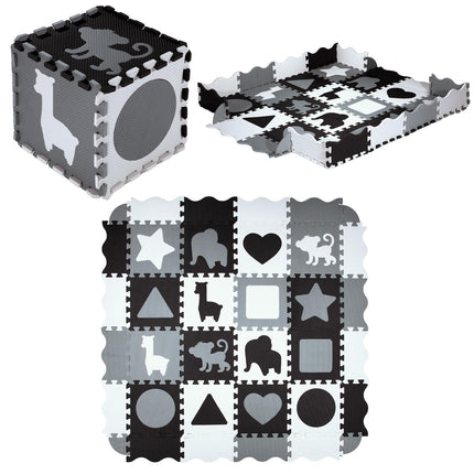 Kids' Playpen Puzzle Mat, Gray, 36 Pieces, 140x140cm