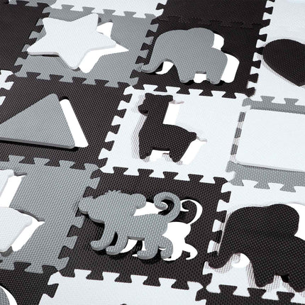 Kids' Playpen Puzzle Mat, Gray, 36 Pieces, 140x140cm