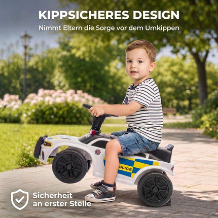 Kids' Police Ride-On Car with Music, Lights & Storage