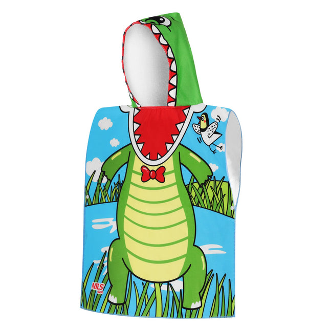 Kinder-Poncho-Handtuch, Krokodil- & Einhorn-Design