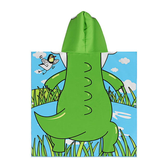 Kinder-Poncho-Handtuch, Krokodil- & Einhorn-Design
