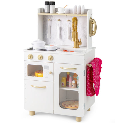 Kids Pretend Play Kitchen Set with Sink, Stove, and Oven