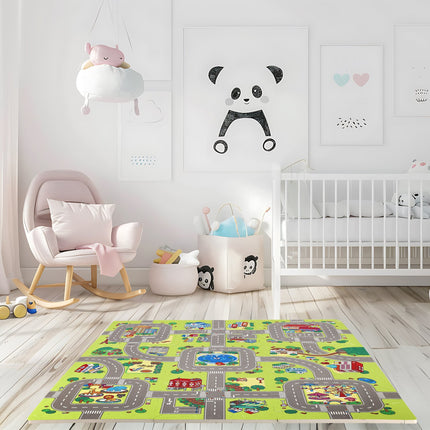 Puzzlematte für Kinder, Autos-Design, 9 Teile, 90x90cm