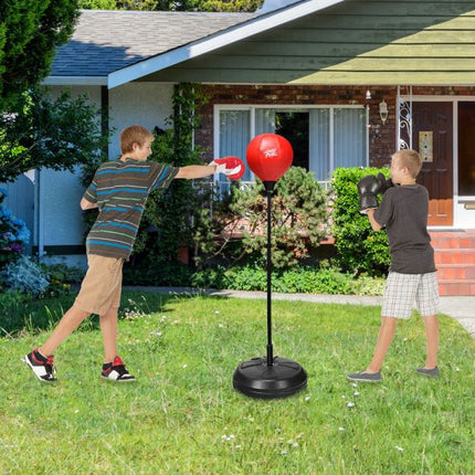Kids Reflex Punching Bag Set, 122–154 cm, Stand, Gloves
