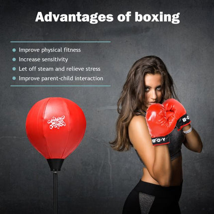 Kids Reflex Punching Bag Set, 122–154 cm, Stand, Gloves