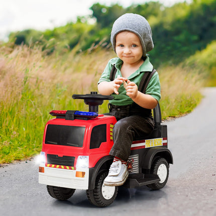 Kids Ride-On Fire Truck, Electric 6V, Lights and Sounds
