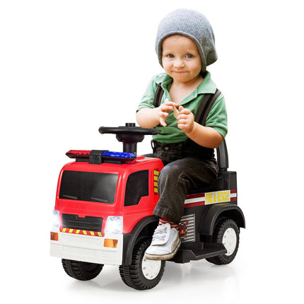 Kids Ride-On Fire Truck, Electric 6V, Lights and Sounds