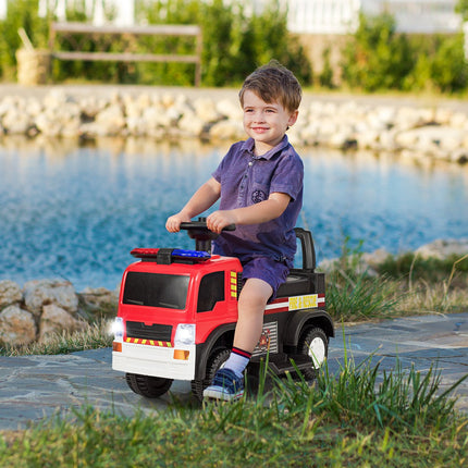 Kids Ride-On Fire Truck, Electric 6V, Lights and Sounds
