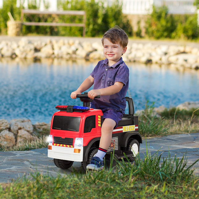 Kids Ride-On Fire Truck, Electric 6V, Lights and Sounds
