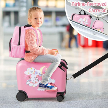 Kinder-Reisekoffer-Set, 2-teiliges Spinner-Set + Rucksack