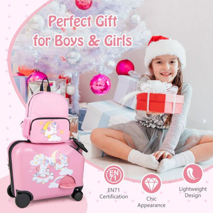 Kinder-Reisekoffer-Set, 2-teiliges Spinner-Set + Rucksack