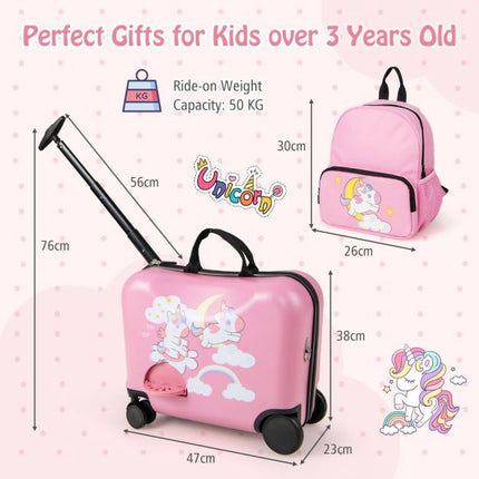 Kinder-Reisekoffer-Set, 2-teiliges Spinner-Set + Rucksack