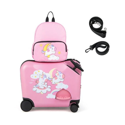 Kinder-Reisekoffer-Set, 2-teiliges Spinner-Set + Rucksack