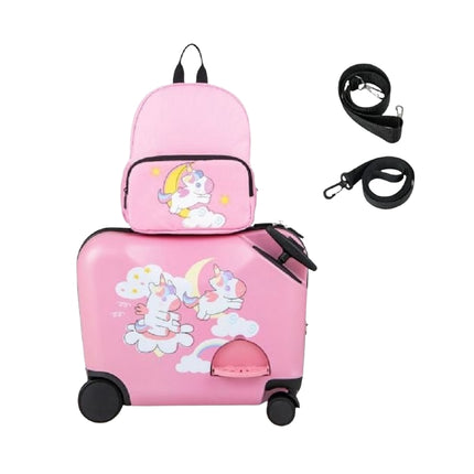 Kinder-Reisekoffer-Set, 2-teiliges Spinner-Set + Rucksack
