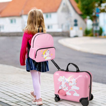 Kinder-Reisekoffer-Set, 2-teiliges Spinner-Set + Rucksack