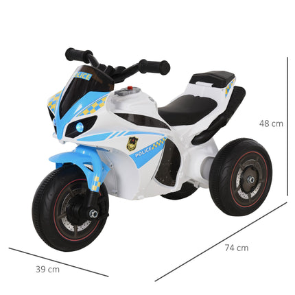 Kids Ride-On Motorcycle with Music & Lights, Blue, 18-36 Months