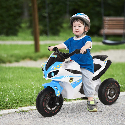 Kids Ride-On Motorcycle with Music & Lights, Blue, 18-36 Months